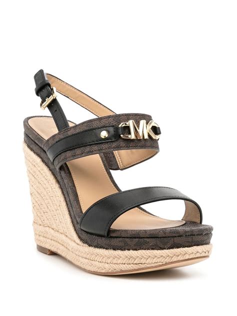 michael kors farrah wedge|Farrah Signature Logo Wedge Sandal .